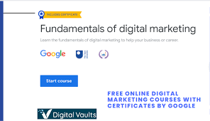 digital marketing course certificate free