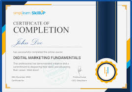 certificate digital marketing course