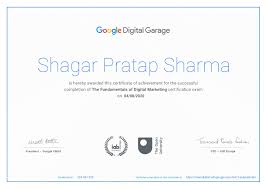 digital marketing certificate by google