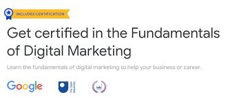 google garage digital marketing certificate