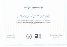 google online marketing certificate